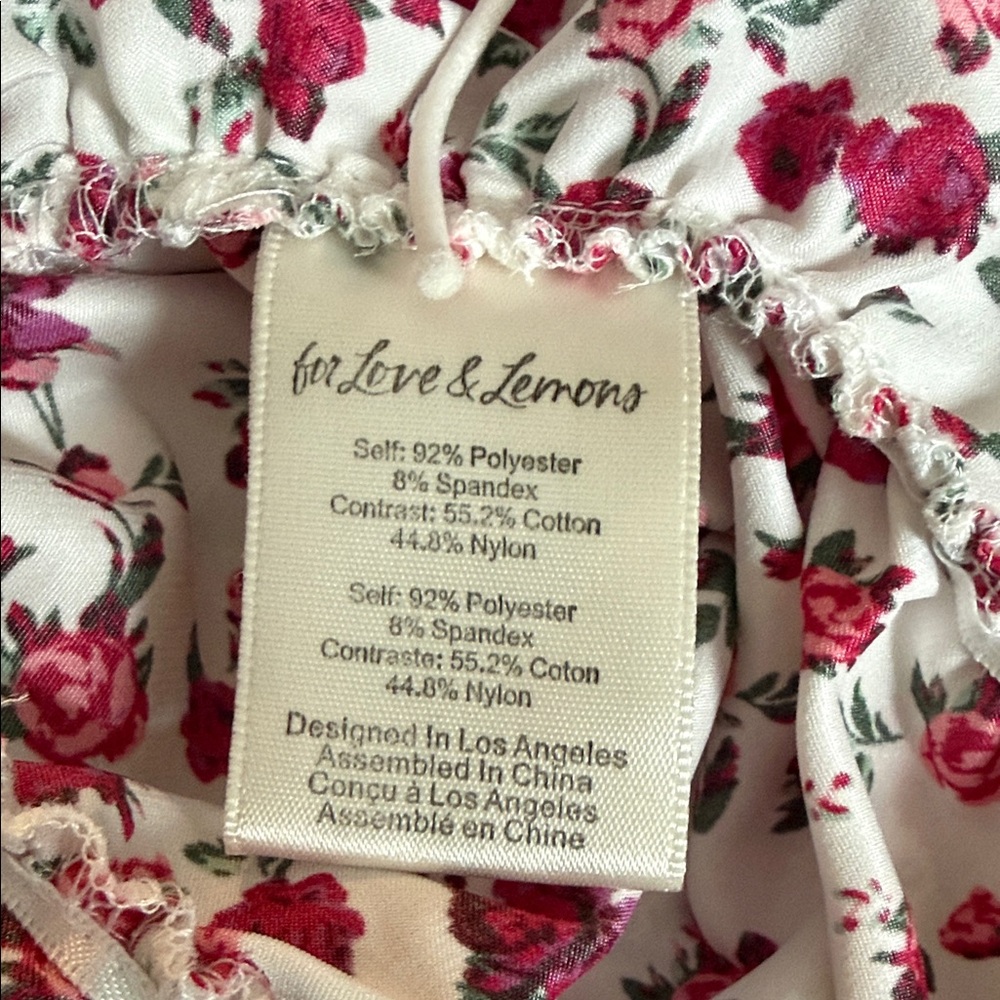 For Love & Lemons Floral Ruched Dress size medium - Picture 13 of 15